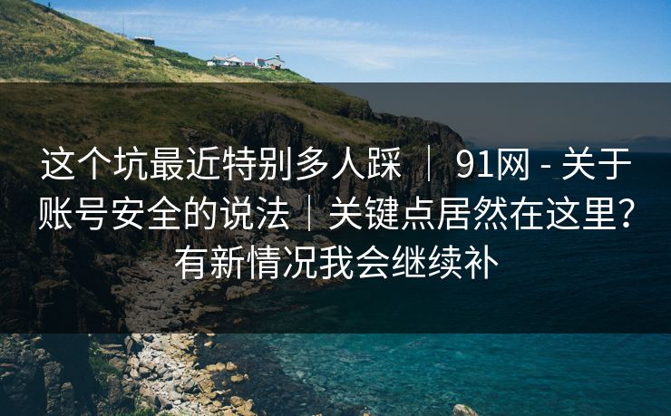 这个坑最近特别多人踩 ｜ 91网 - 关于账号安全的说法｜关键点居然在这里？有新情况我会继续补
